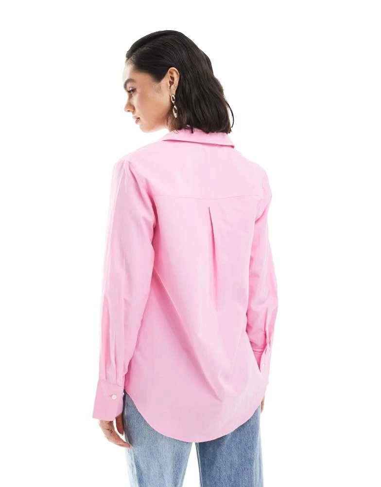 Stradivarius Stradivarius oversized shirt in pink 2