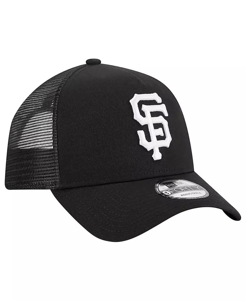 New Era Men's Black San Francisco Giants A-Frame 9FORTY Trucker Adjustable Hat 4