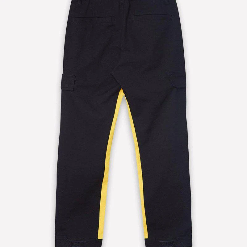 Blank State Men's Snap Cargo Pants In Black/Yellow 1