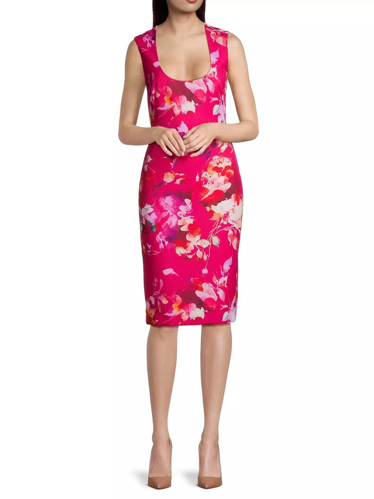 Black Halo Oriana Floral Sheath Dress 2