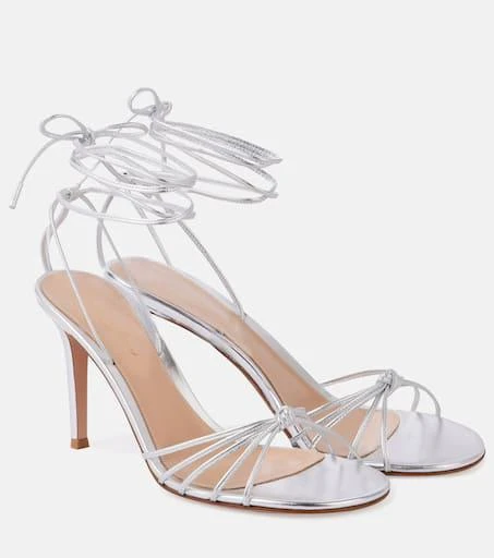 Gianvito Rossi Metallic leather sandals 1