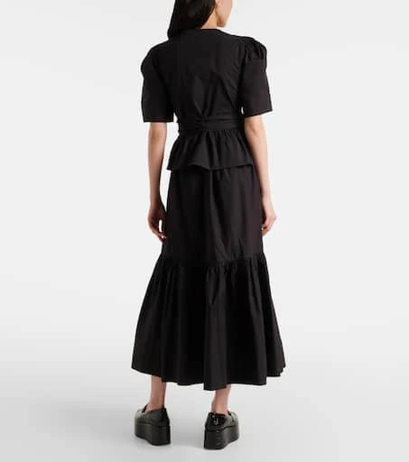 Ganni Bow-detail cotton-blend top 3