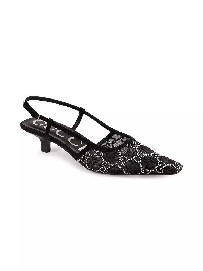 Gucci Crystal-Embellished Slingback Sandals 2