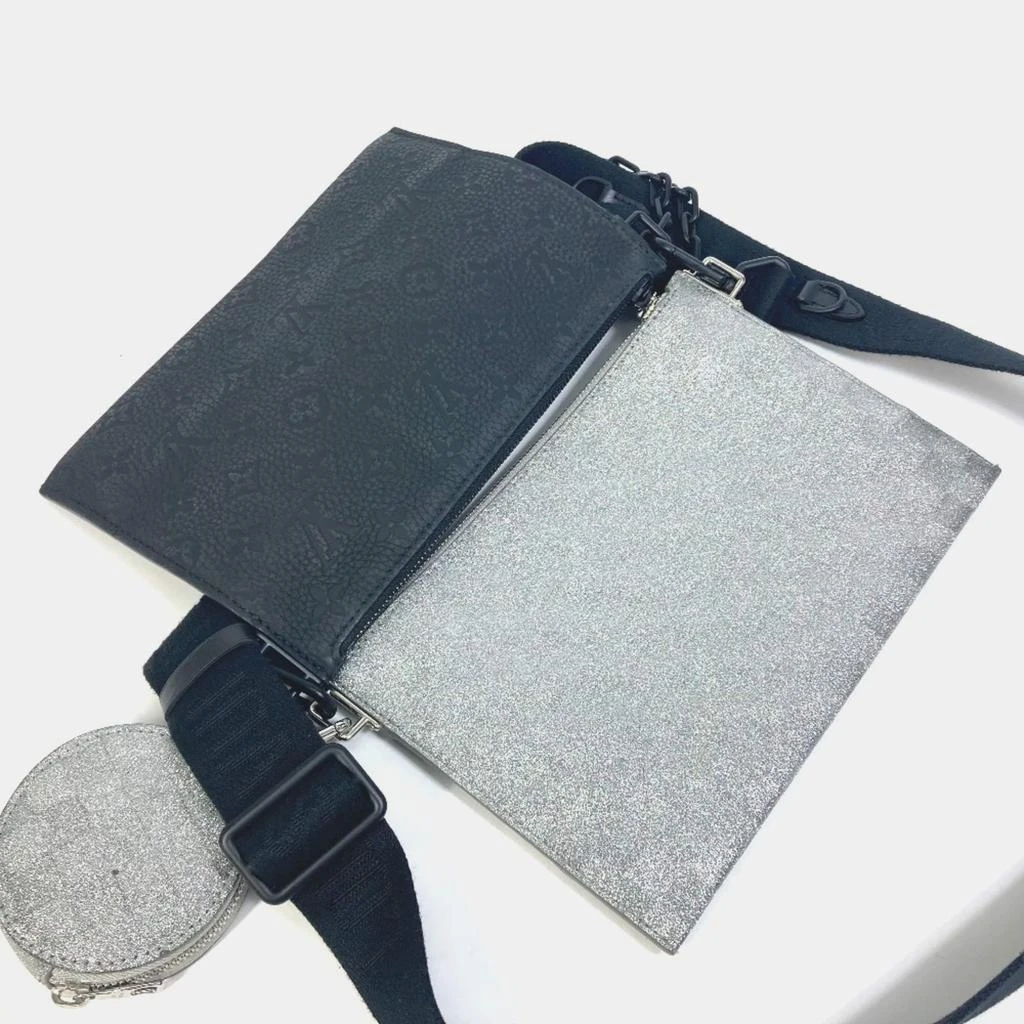 Louis Vuitton Louis Vuitton Silver Glitter Leather Damier In The Loop Trio Pouch Shoulder Bag 3