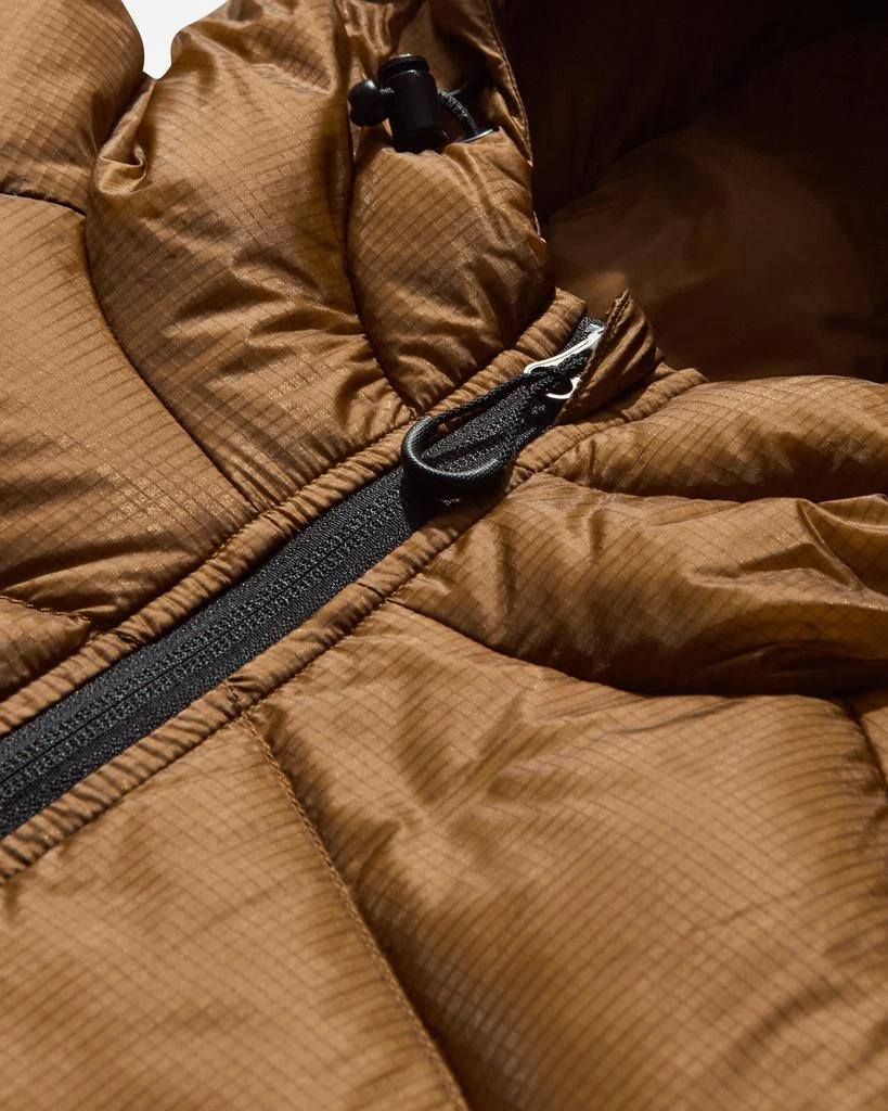 PYRENEX Men's Nitty Gritty Stellar Hooded Technical Down Jacket Bronze Brown 3