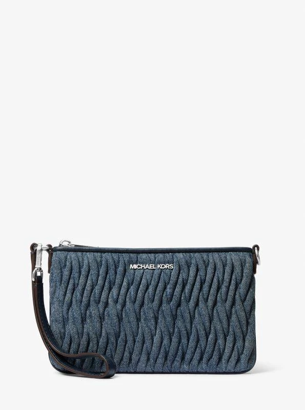 Michael Kors Jet Set Travel Matelassé Denim Wristlet