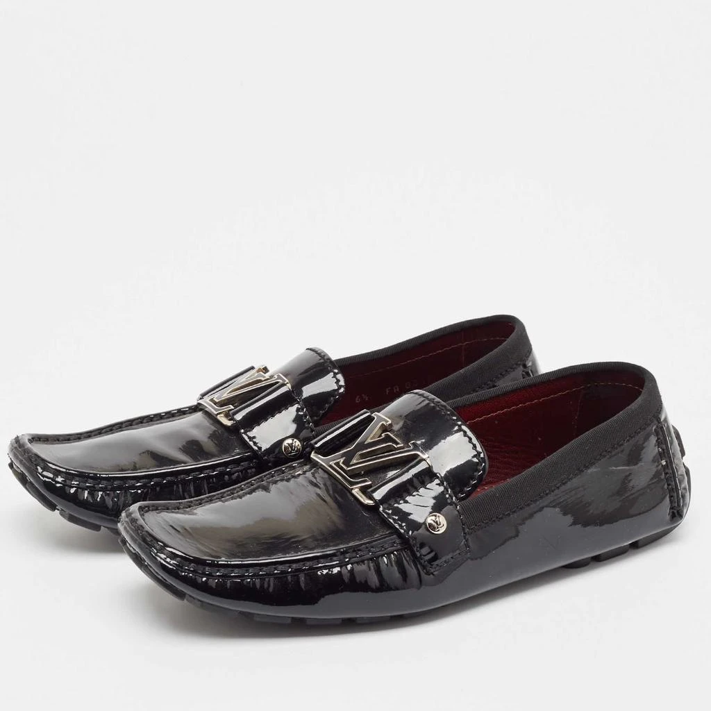 Louis Vuitton Louis Vuitton Black Patent Leather Monte Carlo Loafers Size 40.5 2