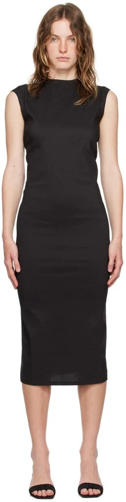 ISSEY MIYAKE Black Membrane Midi Dress 1