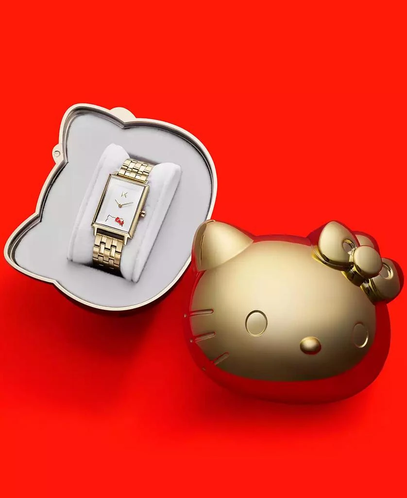 MVMT Women's Signature Square Hello Kitty Gold-Tone Stainless Steel Watch 24mm 8