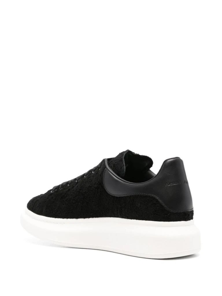 Alexander McQueen BLACK LEATHER SNEAKERS WITH BLACK LEATHER HEEL 3