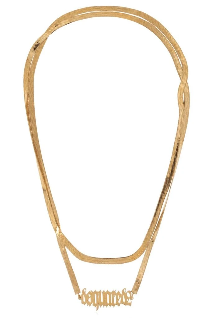 DSQUARED2 Dsquared2 Logo Plaque Necklace 1