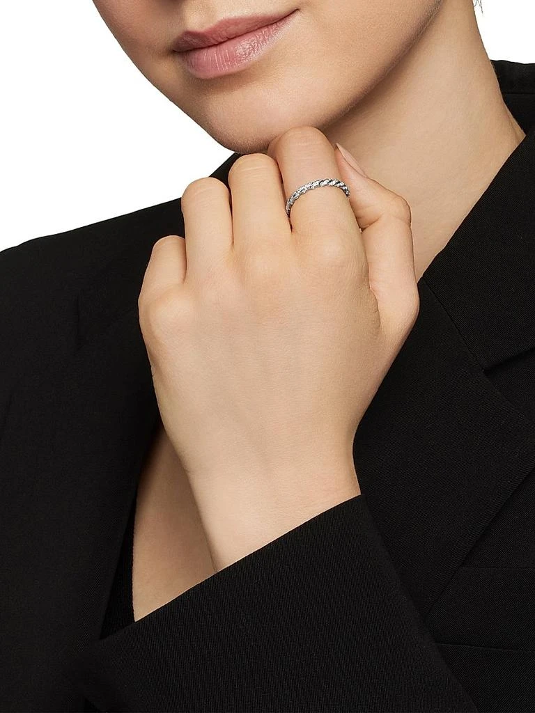 David Yurman Pavé Petite Band Ring in 18K White Gold 2