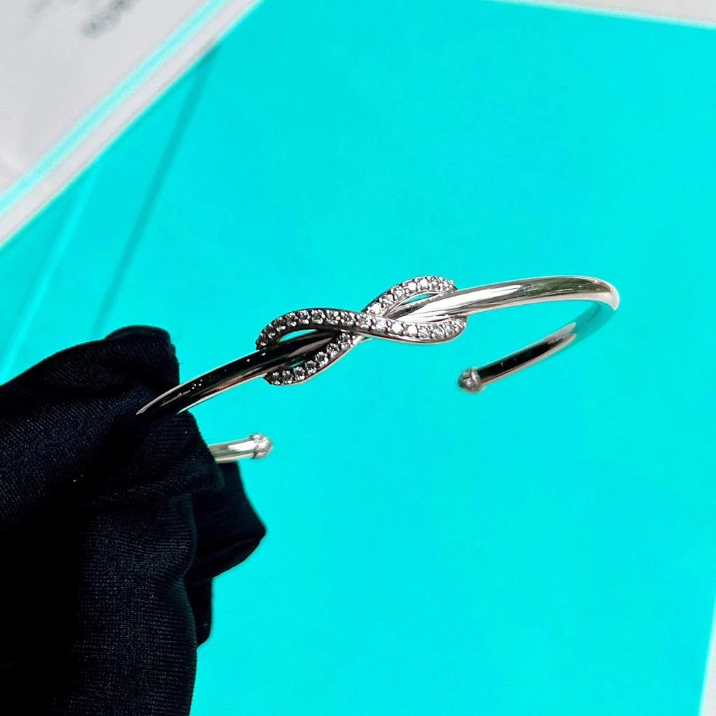 Tiffany & Co. Tiffany Platinum Pave Diamond Infinity Open Bracelet 1