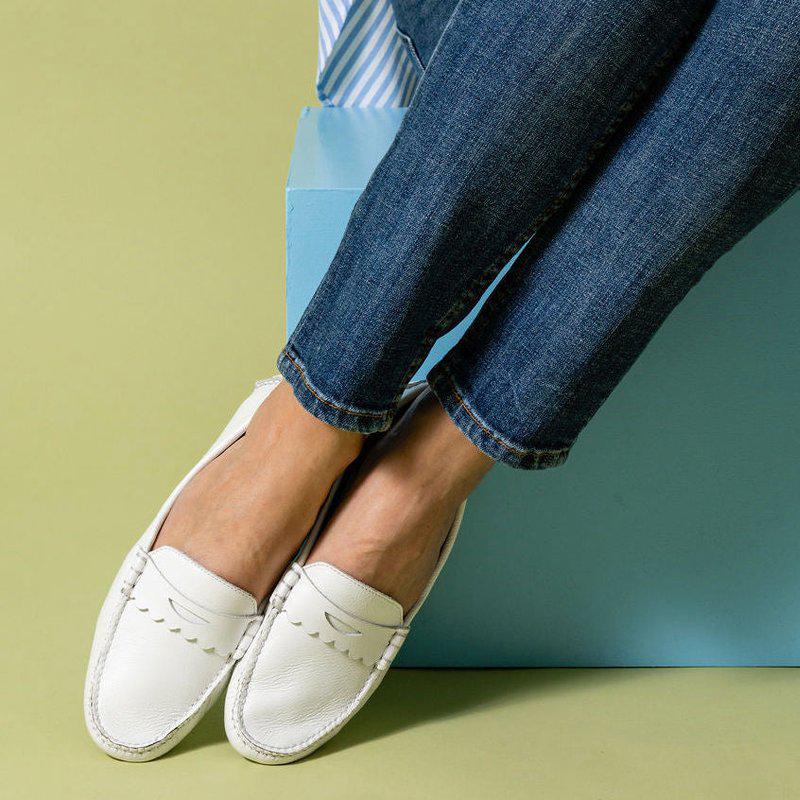 Patricia Green Janet Scalloped Penny Loafer Driving Shoe