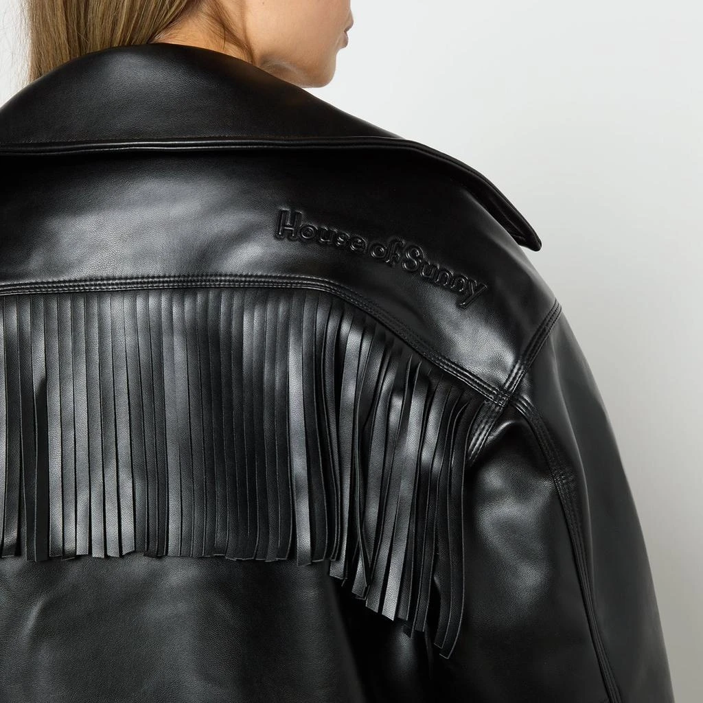 House Of Sunny House of Sunny Athena Faux Leather Biker Jacket 4