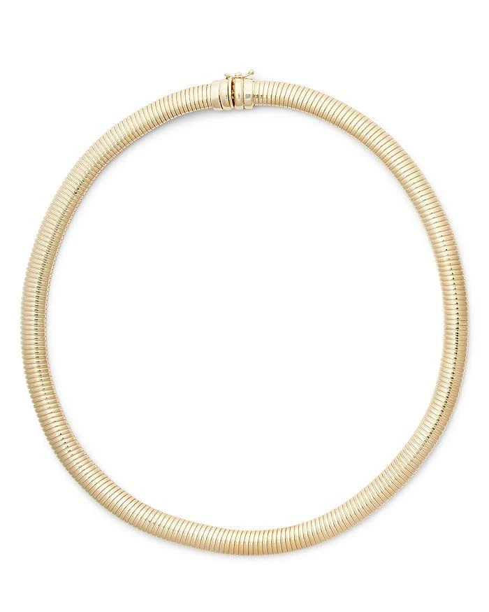 Alberto Amati 14K Yellow Gold Tubogas Collar Necklace, 18" 1