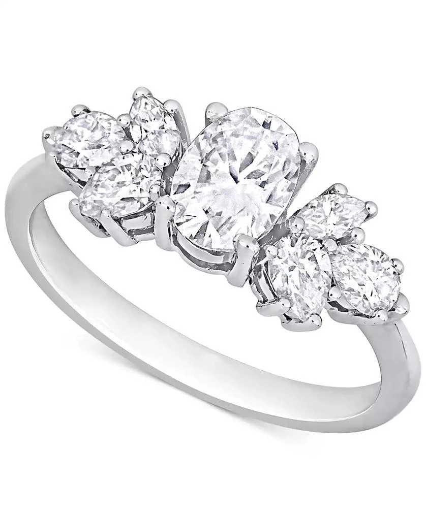 Macy's Moissanite Mixed-Cut Engagement Ring (2 ct. t.w.) in 10k White Gold 1