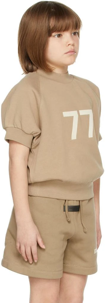 Essentials Kids Tan '77' Short Sleeve Sweatshirt 3