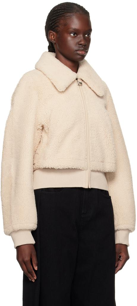 WOOYOUNGMI Beige Layered Shearling Jacket