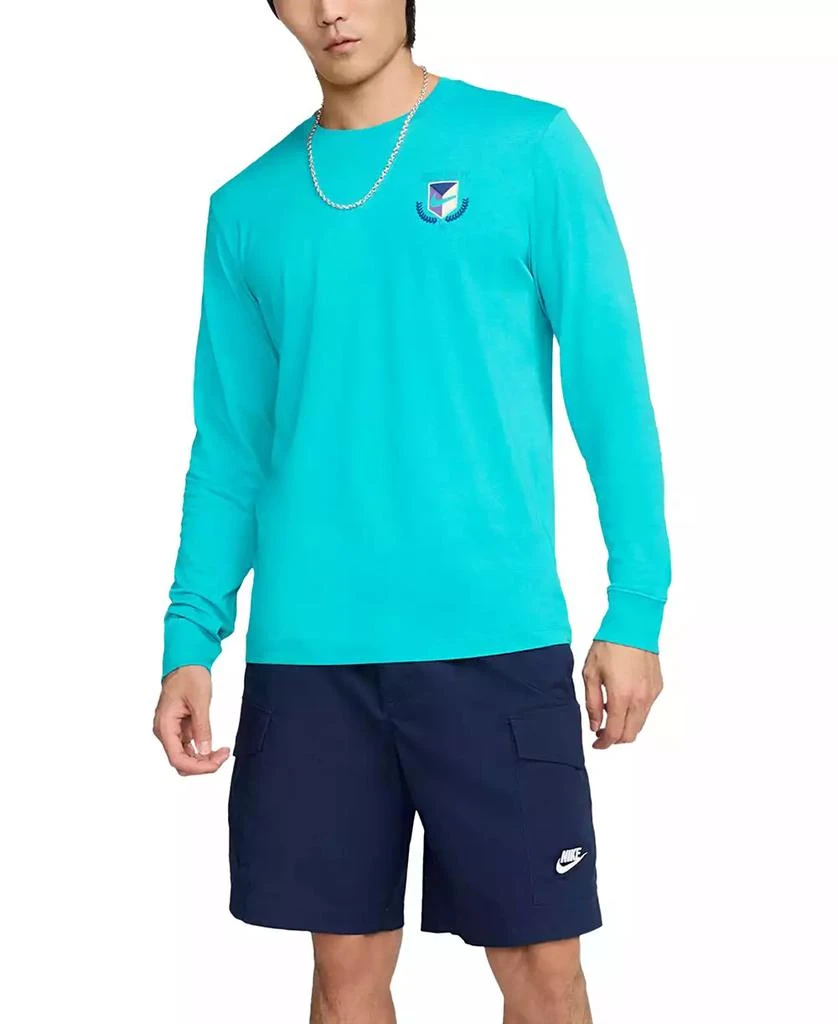 NIKE Sportswear Men's Long Sleeve Crewneck Logo T-Shirt 4