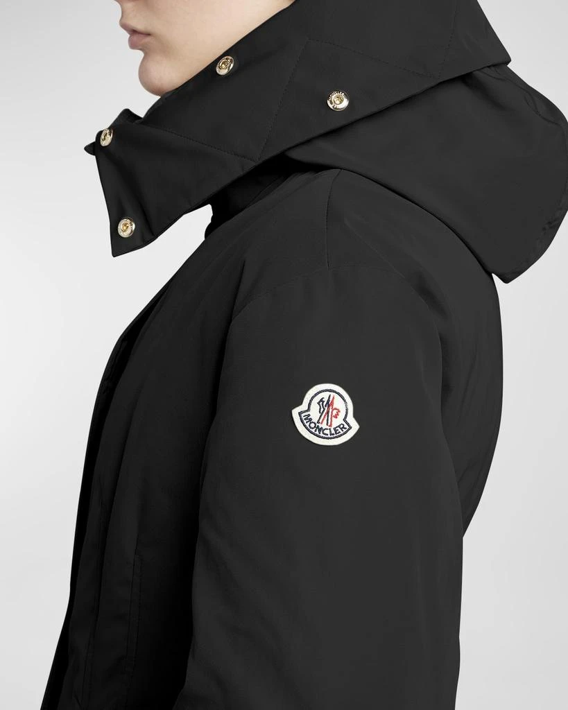 Moncler Bron Short Parka Jacket with Faux Fur Trim 7