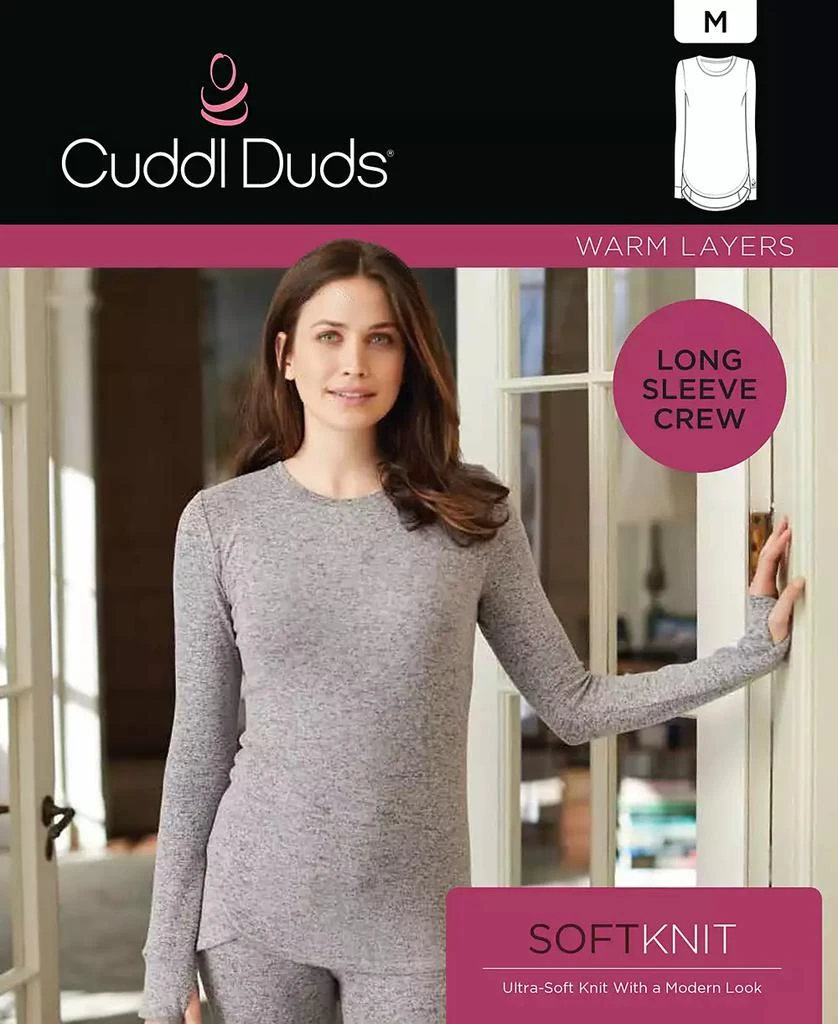 Cuddl Duds SoftKnit Crewneck Thumbhole-Cuff Top 2