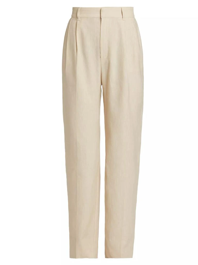 Cinq à Sept Arlene Linen-Cotton Straight Pants 1