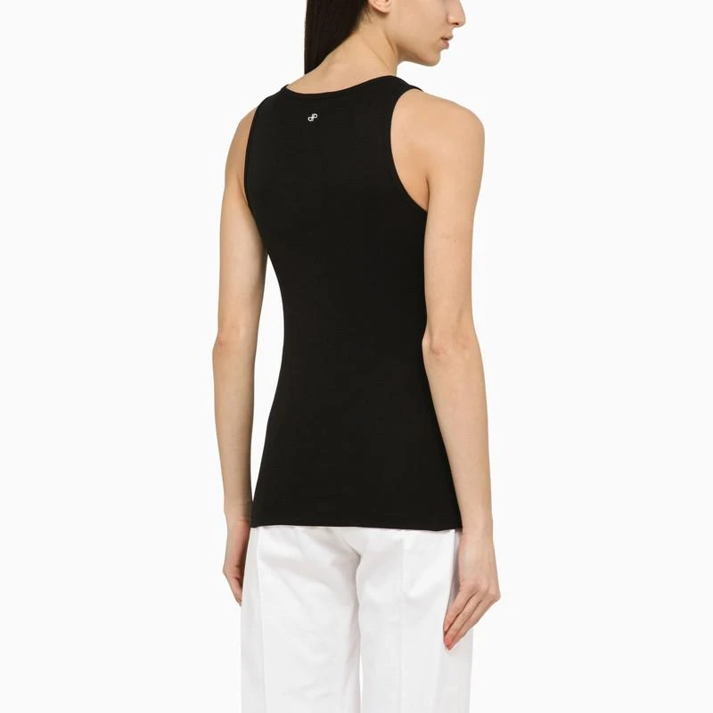 Patou Black tank top with logo 3