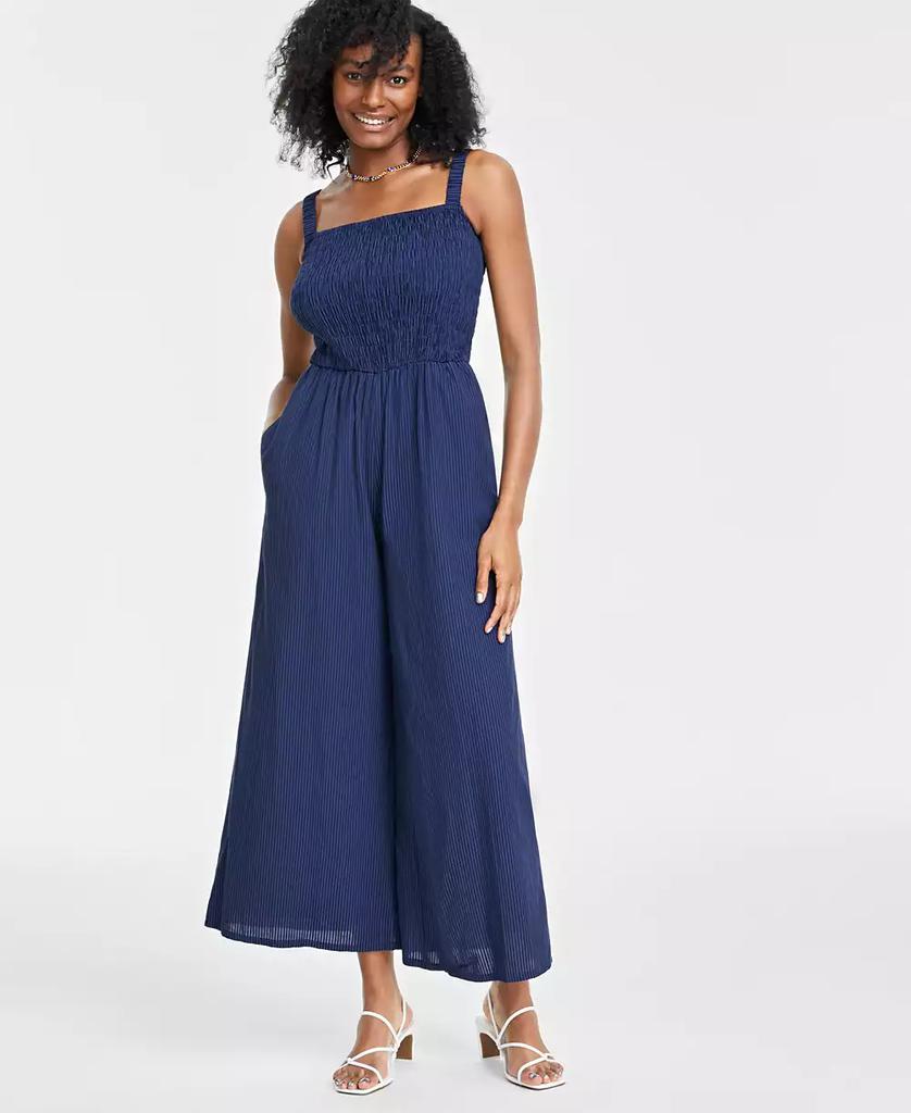 On 34th Women's Smocked Square-Neck Jumpsuit, Created for Macy's