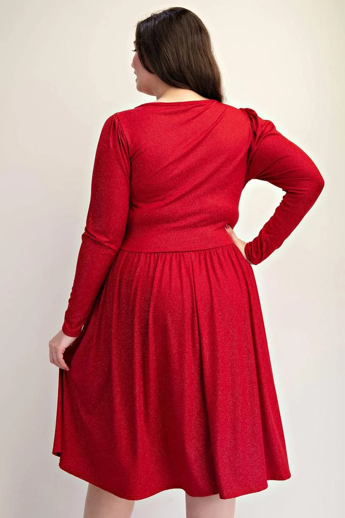 green emerald velvet dress Orchid Fit And Flare Dress