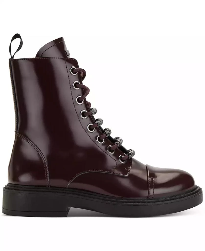 DKNY Women's Malaya Lace-Up Combat Booties 2