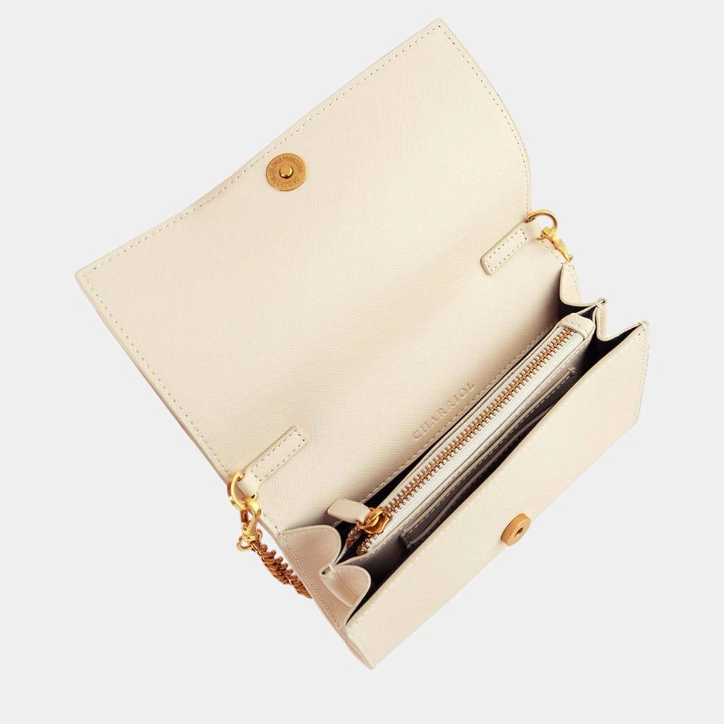 Charriol Charriol OffWhite Leather Chameleon Crossbody 4
