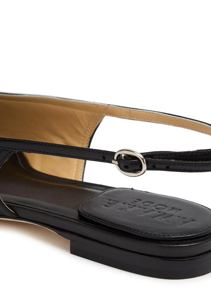 A.W.A.K.E MODE Amanda Kiss leather slingback flats  4