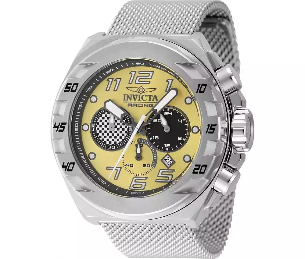 Invicta Men's 47199 Invicta Racing Quartz Chronograph Black, Yellow Dial Watch 1