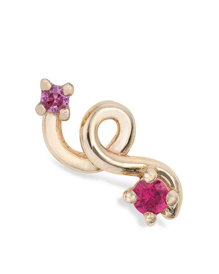 Bea Bongiasca 9K Yellow Gold Loop Pink Sapphire
Ruby Single Mini Stud Earring
