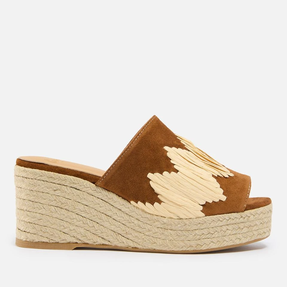 CASTAÑER CASTAÑER WOMEN'S ELEO SUEDE FLATFORM MULES 1