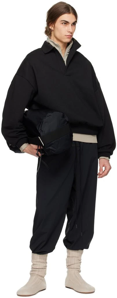 Essentials Black Drawstring Track Pants 4