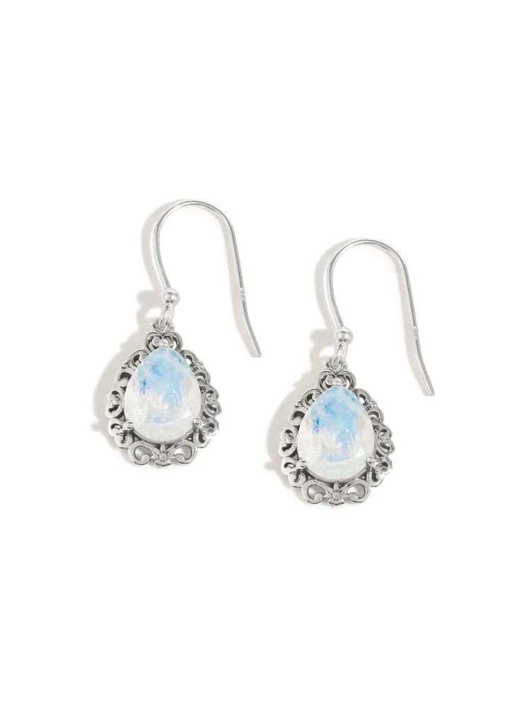 Tiramisu Vintage-Inspired 925 Sterling Silver Moonstone Earrings