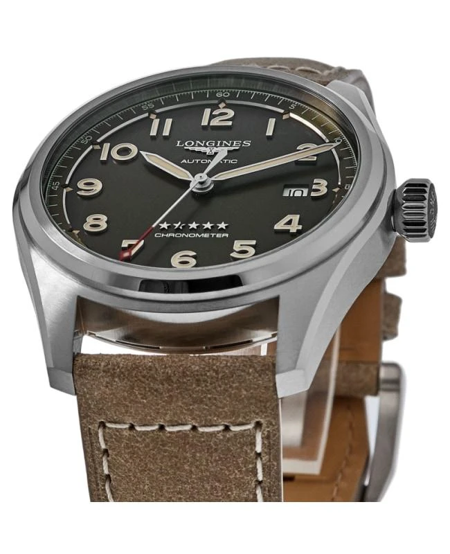 Longines Longines Spirit Automatic Green Dial Leather Strap Men's Watch L3.811.4.03.2 2