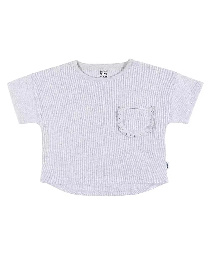 Gerber Toddler Girls Short Sleeve T-Shirts, 3 Pack 3