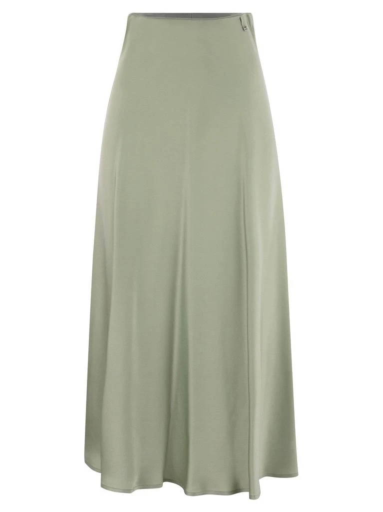 Herno Herno Resort High-Waist Satin Midi Skirt 1
