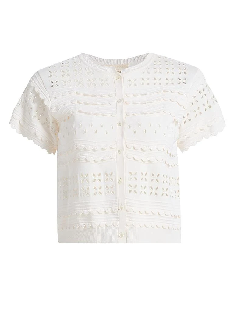 Ulla Johnson Abriana Eyelet Cropped Cardigan