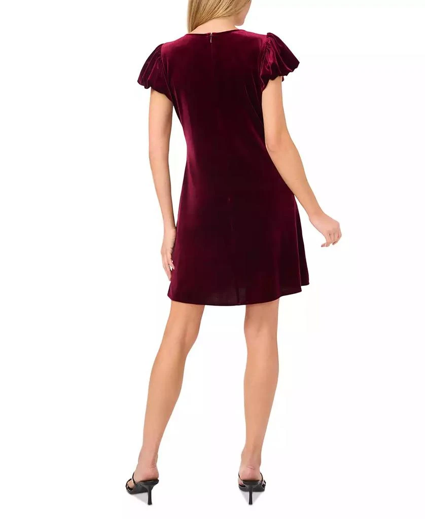CeCe Women's Velvet Bubble-Sleeve Mini Dress 2