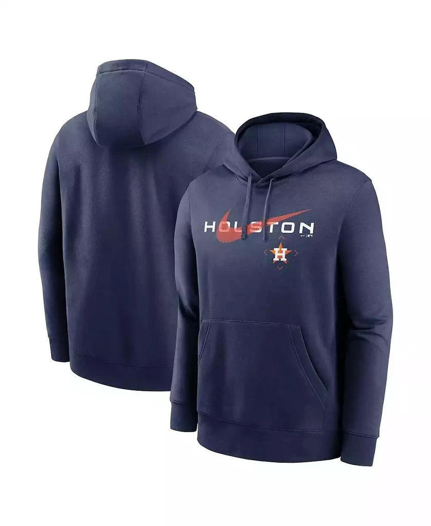 NIKE Men's Navy Houston Astros Swoosh NeighborHOOD Pullover Hoodie 1