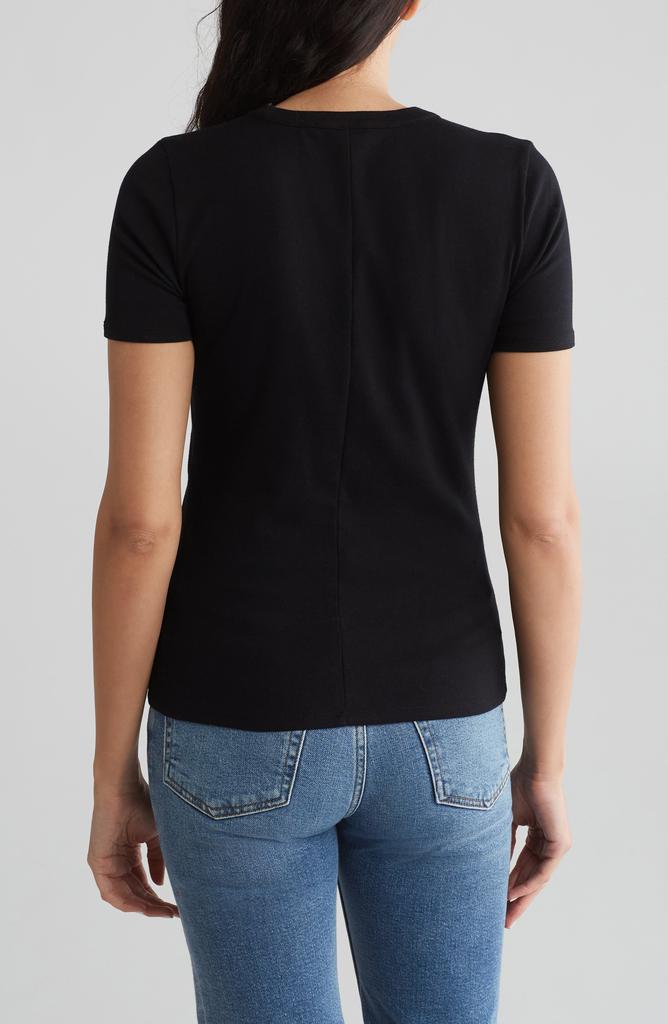 Melrose and Market Cotton Blend Fitted Tee
