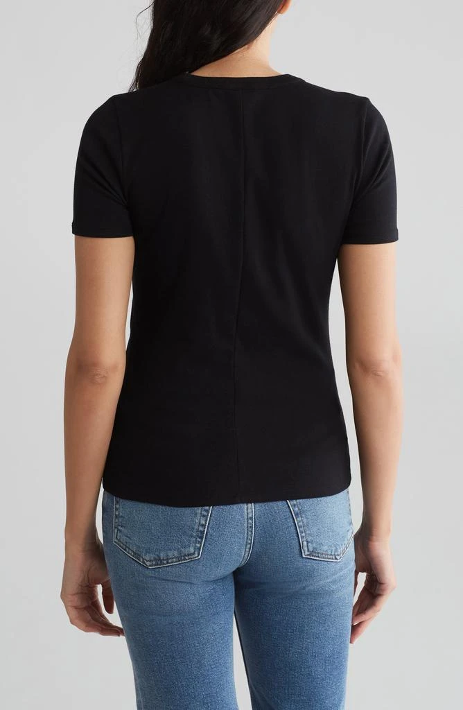 Melrose and Market Cotton Blend Fitted Tee 2
