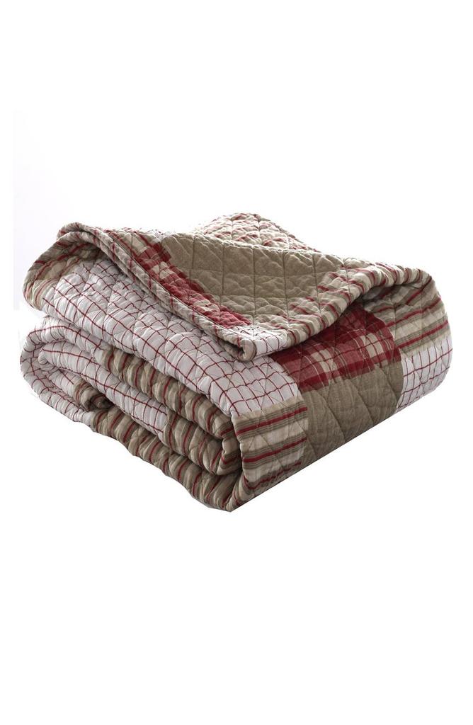 Eddie Bauer Camano Island Plaid Quilted Throw Blanket