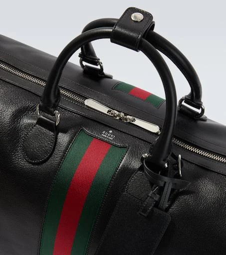 Gucci Web Trademark Medium leather duffel bag 6