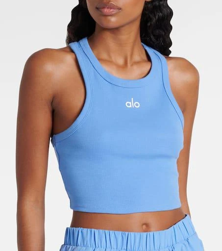 Alo Aspire cotton-blend jersey crop top 5