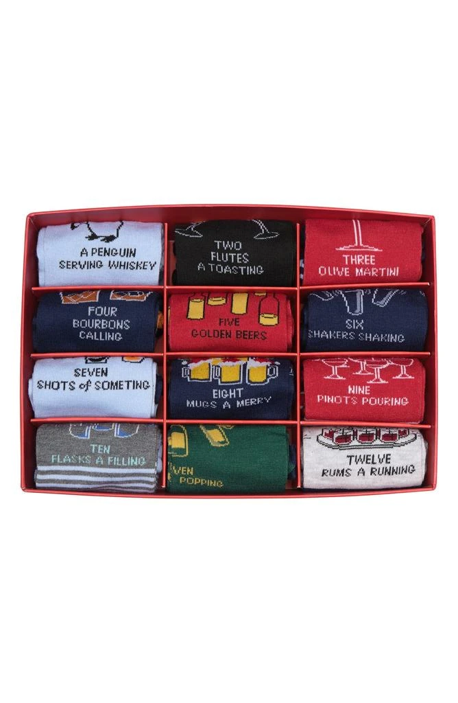 Original Penguin 12 Days of Christmas Drinking Socks - Pack of 12 2